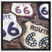 Route 66 auf Leinwandbild Quadratisch gerahmt Größe 60x60