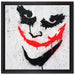 Böser Clown auf Leinwandbild Quadratisch gerahmt Größe 40x40