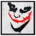 Böser Clown auf Leinwandbild Quadratisch gerahmt Größe 60x60