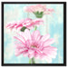 Gerberas auf Leinwandbild Quadratisch gerahmt Größe 60x60