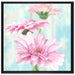 Gerberas auf Leinwandbild Quadratisch gerahmt Größe 70x70