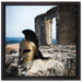 Gladiatorenhelm auf Leinwandbild Quadratisch gerahmt Größe 40x40