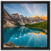 Bergsee auf Leinwandbild Quadratisch gerahmt Größe 40x40