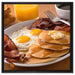 Frühstück auf Leinwandbild Quadratisch gerahmt Größe 60x60