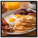 Frühstück auf Leinwandbild Quadratisch gerahmt Größe 70x70
