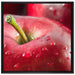 Apfel auf Leinwandbild Quadratisch gerahmt Größe 70x70