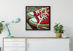 Coole Rote Schuhe auf Leinwandbild gerahmt Quadratisch verschiedene Größen im Wohnzimmer