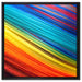 Bunte Streifen auf Leinwandbild Quadratisch gerahmt Größe 60x60