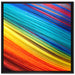 Bunte Streifen auf Leinwandbild Quadratisch gerahmt Größe 70x70