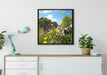 Blumenwiese im Frühling auf Leinwandbild gerahmt Quadratisch verschiedene Größen im Wohnzimmer