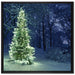 Leuchtender Weihnachtsbaum auf Leinwandbild Quadratisch gerahmt Größe 70x70