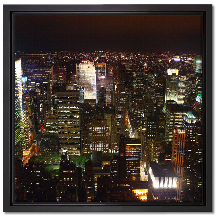 Nightlife Big City auf Leinwandbild Quadratisch gerahmt Größe 40x40