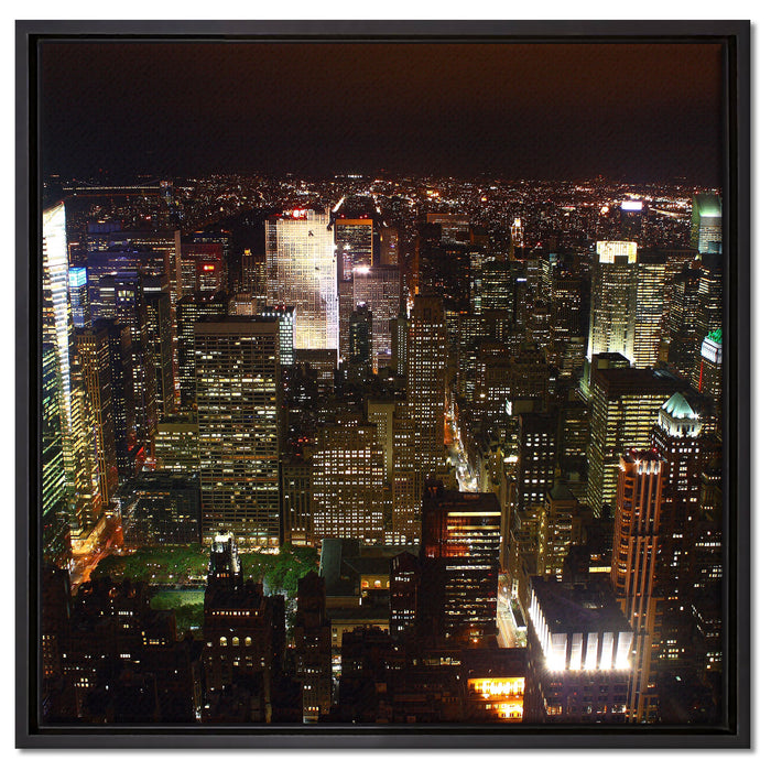 Nightlife Big City auf Leinwandbild Quadratisch gerahmt Größe 60x60