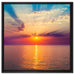 Meer im Sonnenaufgang auf Leinwandbild Quadratisch gerahmt Größe 60x60