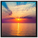 Meer im Sonnenaufgang auf Leinwandbild Quadratisch gerahmt Größe 70x70