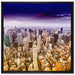 Skyline New York auf Leinwandbild Quadratisch gerahmt Größe 70x70
