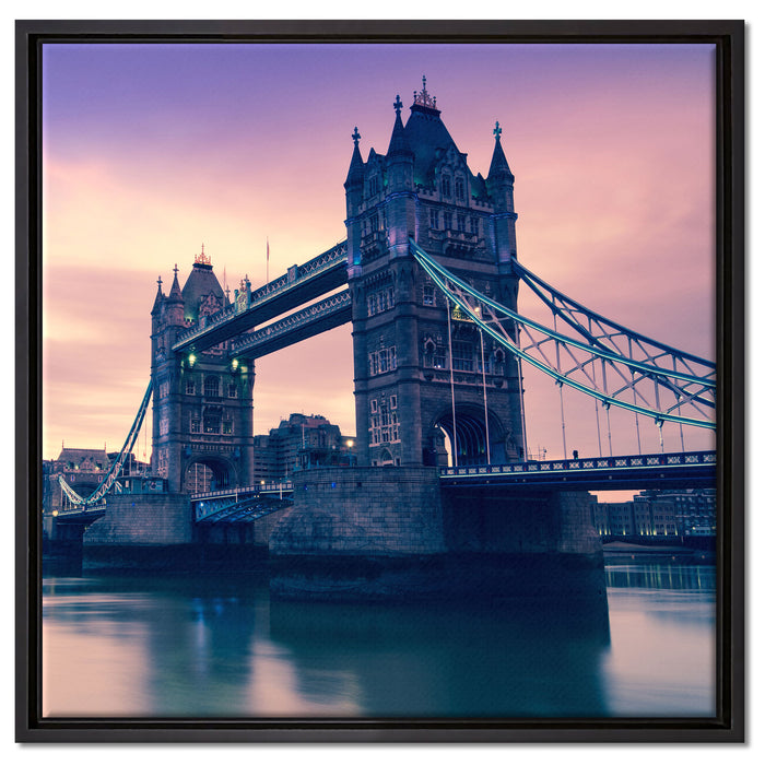 London auf Leinwandbild Quadratisch gerahmt Größe 60x60