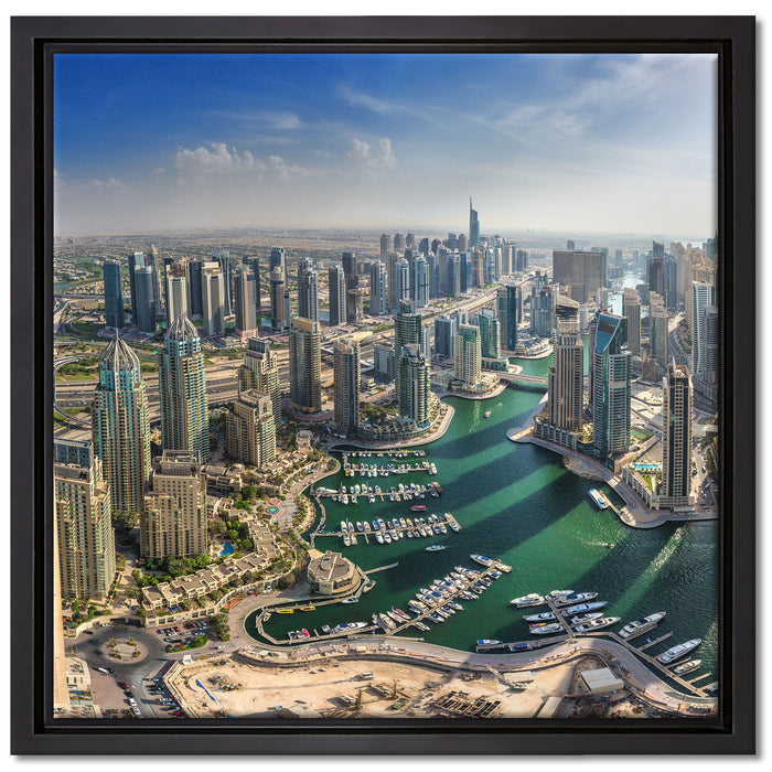 Dubai Hotel Burj al Arab auf Leinwandbild Quadratisch gerahmt Größe 40x40