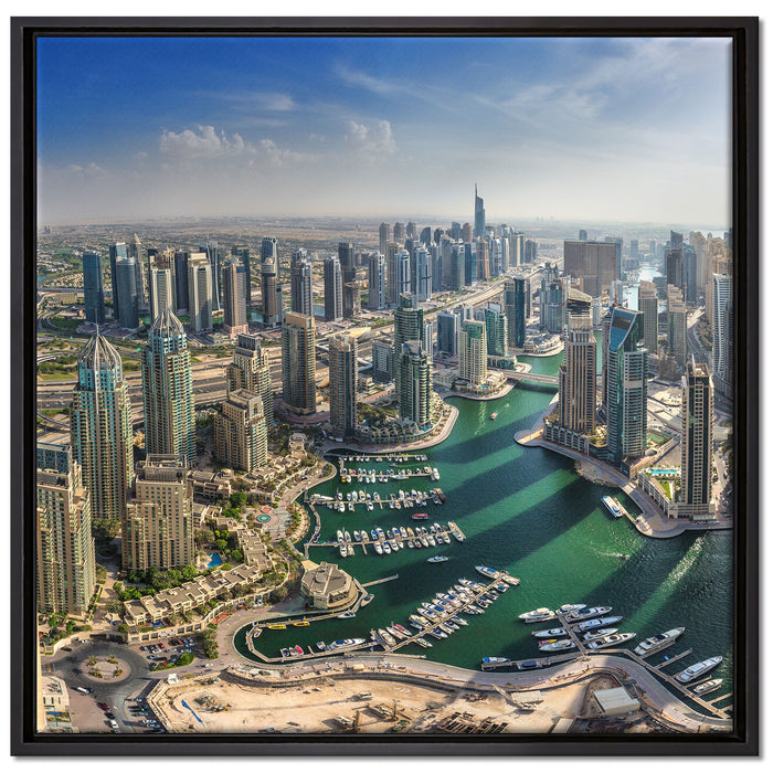 Dubai Hotel Burj al Arab auf Leinwandbild Quadratisch gerahmt Größe 70x70