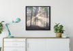 diesiger Waldweg auf Leinwandbild gerahmt Quadratisch verschiedene Größen im Wohnzimmer