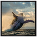 Buckelwale Kanada auf Leinwandbild Quadratisch gerahmt Größe 70x70