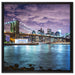 Skyline New York auf Leinwandbild Quadratisch gerahmt Größe 60x60