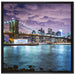Skyline New York auf Leinwandbild Quadratisch gerahmt Größe 70x70