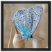 Schmetterling auf Blume Natur Tier auf Leinwandbild Quadratisch gerahmt Größe 40x40