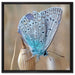 Schmetterling auf Blume Natur Tier auf Leinwandbild Quadratisch gerahmt Größe 60x60