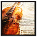Geige auf Leinwandbild Quadratisch gerahmt Größe 60x60