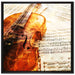 Geige auf Leinwandbild Quadratisch gerahmt Größe 70x70