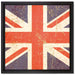 Union Jack auf Leinwandbild Quadratisch gerahmt Größe 40x40