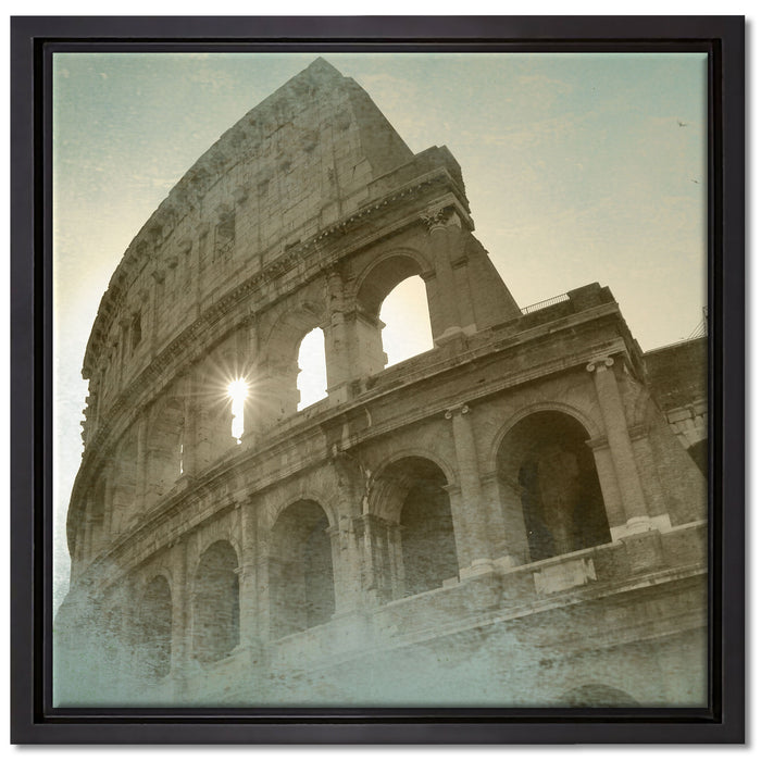 Kolosseum Rom auf Leinwandbild Quadratisch gerahmt Größe 40x40