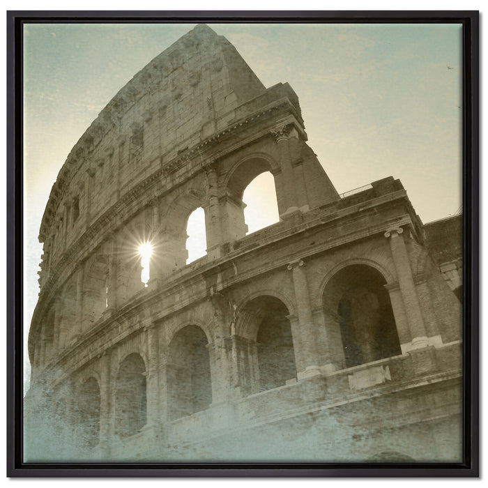 Kolosseum Rom auf Leinwandbild Quadratisch gerahmt Größe 70x70