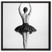 sexy nackte Ballettpose auf Leinwandbild Quadratisch gerahmt Größe 60x60