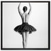 sexy nackte Ballettpose auf Leinwandbild Quadratisch gerahmt Größe 70x70