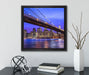 New York Brooklyn Bridge  auf Leinwandbild Quadratisch gerahmt mit Kirschblüten