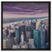 Skyline New York auf Leinwandbild Quadratisch gerahmt Größe 60x60