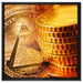 Illuminati Pyramide auf Leinwandbild Quadratisch gerahmt Größe 60x60
