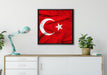 Turkey flag Türkei Flagge auf Leinwandbild gerahmt Quadratisch verschiedene Größen im Wohnzimmer