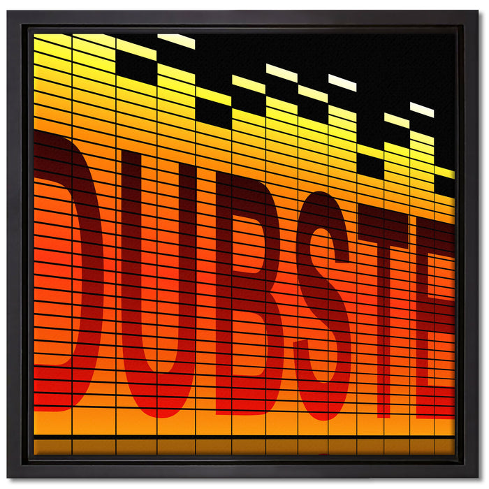 Dubstep Elektro Music auf Leinwandbild Quadratisch gerahmt Größe 40x40