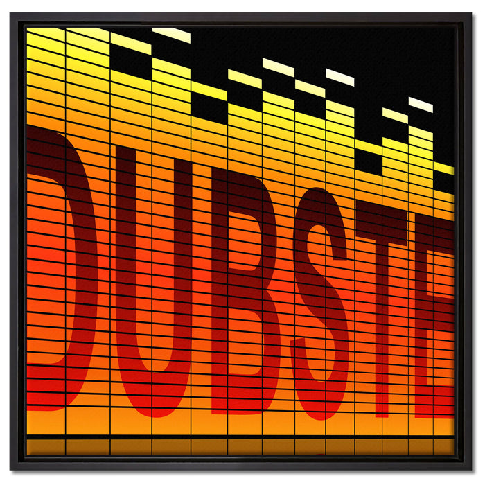 Dubstep Elektro Music auf Leinwandbild Quadratisch gerahmt Größe 60x60