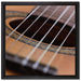 Gitarrensaiten Musik auf Leinwandbild Quadratisch gerahmt Größe 40x40