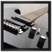 Black Guitar auf Leinwandbild Quadratisch gerahmt Größe 40x40