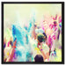 Farben Festival Holi Indien auf Leinwandbild Quadratisch gerahmt Größe 60x60