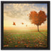 Herzbaum im Herbst auf Leinwandbild Quadratisch gerahmt Größe 40x40
