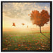 Herzbaum im Herbst auf Leinwandbild Quadratisch gerahmt Größe 70x70
