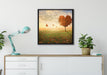 Herzbaum im Herbst auf Leinwandbild gerahmt Quadratisch verschiedene Größen im Wohnzimmer