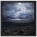 gewaltiges Gewitter auf Leinwandbild Quadratisch gerahmt Größe 40x40