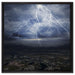 gewaltiges Gewitter auf Leinwandbild Quadratisch gerahmt Größe 60x60
